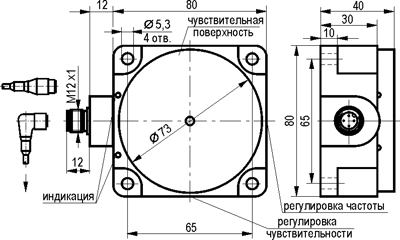 Габариты IV1N IC7P5-43P-R50-LZS4